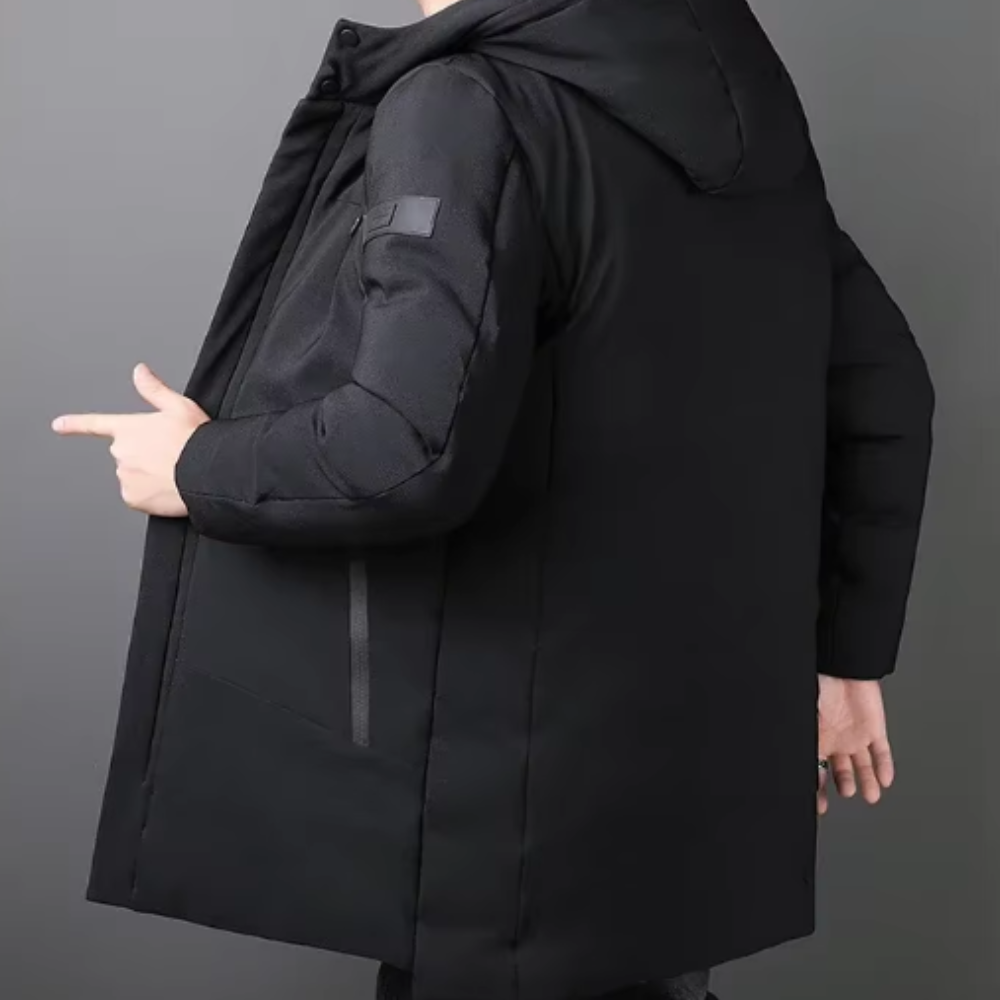Elegants garais vīriešu mētelis