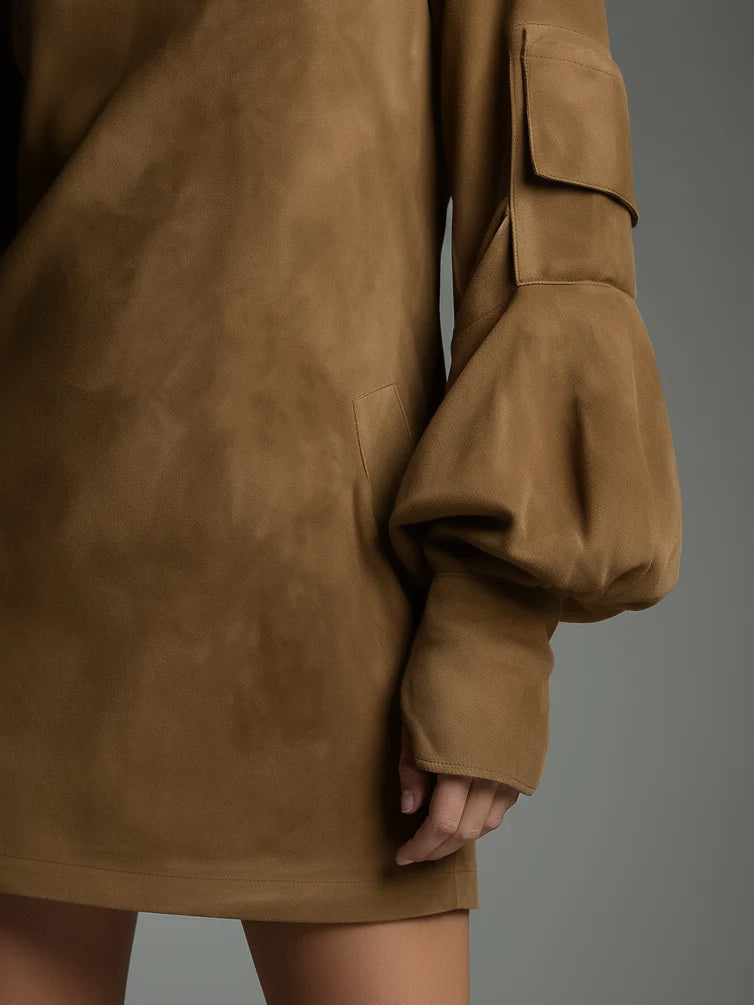 Marlowe | Vintage Suede Mini Kleita