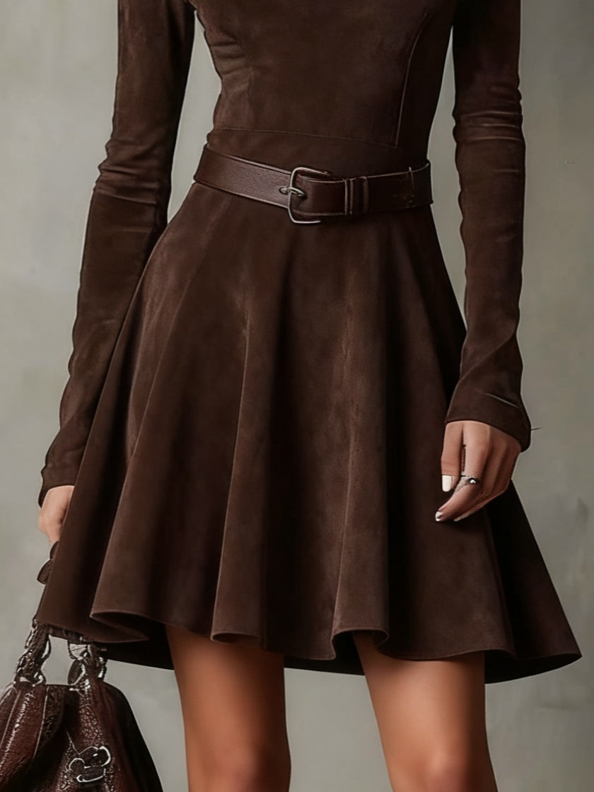 Meredith | Vintage Suede Mini Kleita