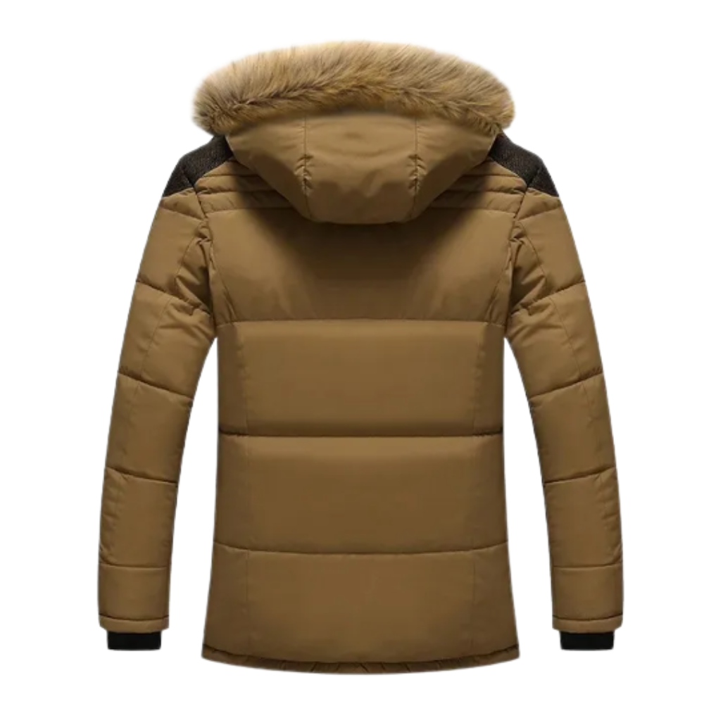 Elegants polsterēts fleeces ziemas mētelis