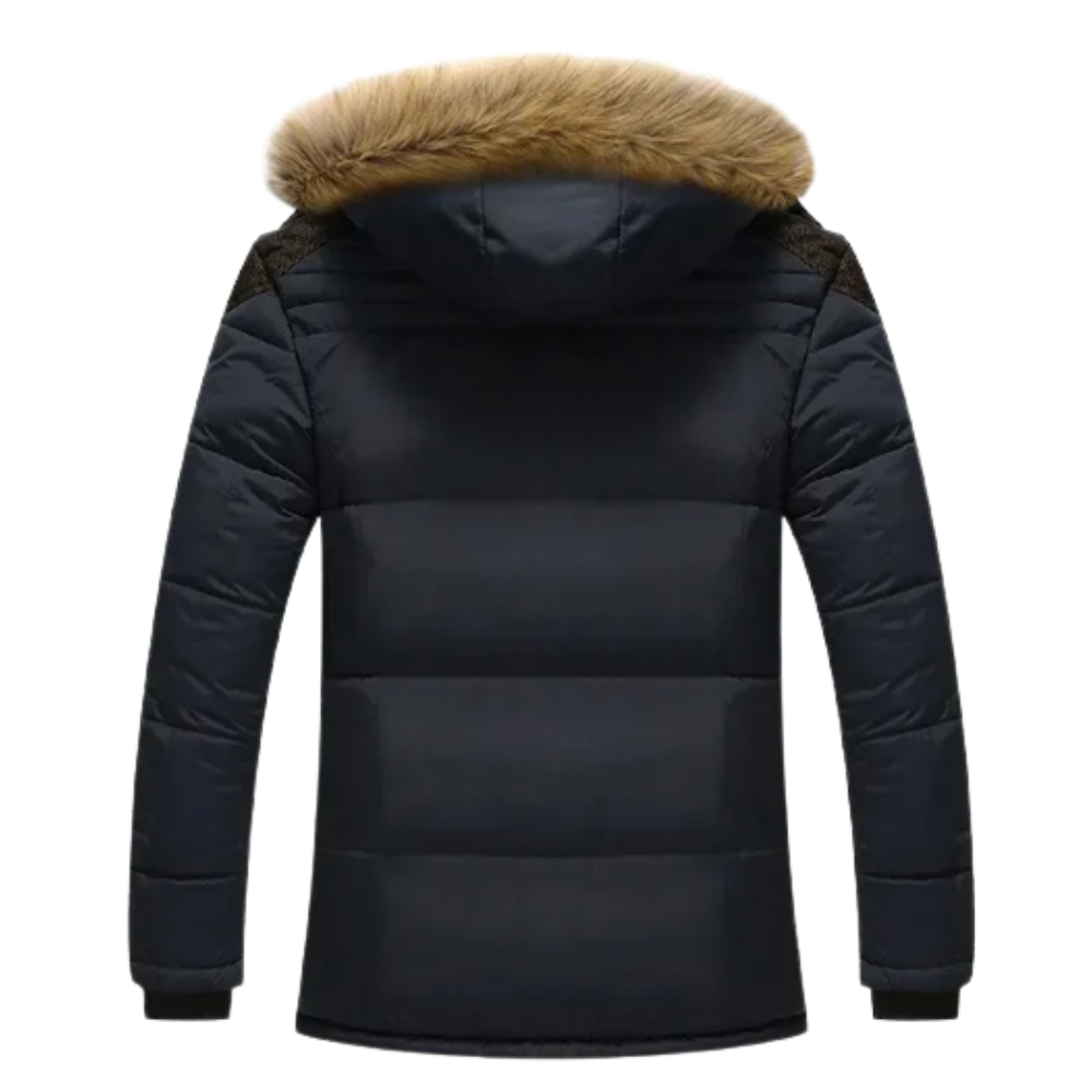 Elegants polsterēts fleeces ziemas mētelis