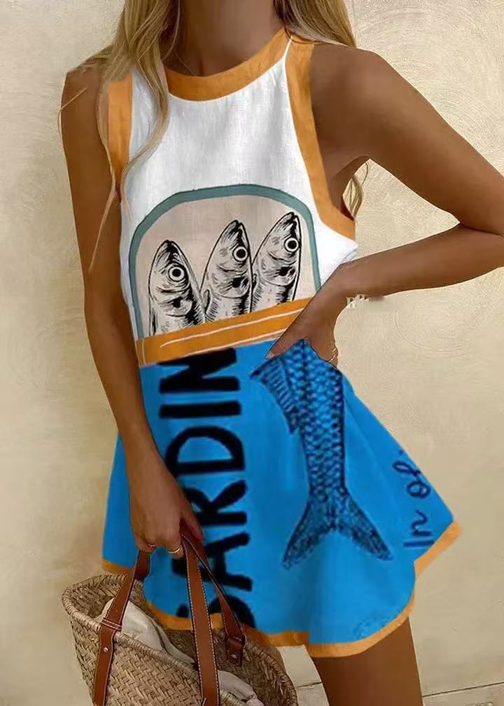 Giorgia™ | Minikleita ar Zilu Druku