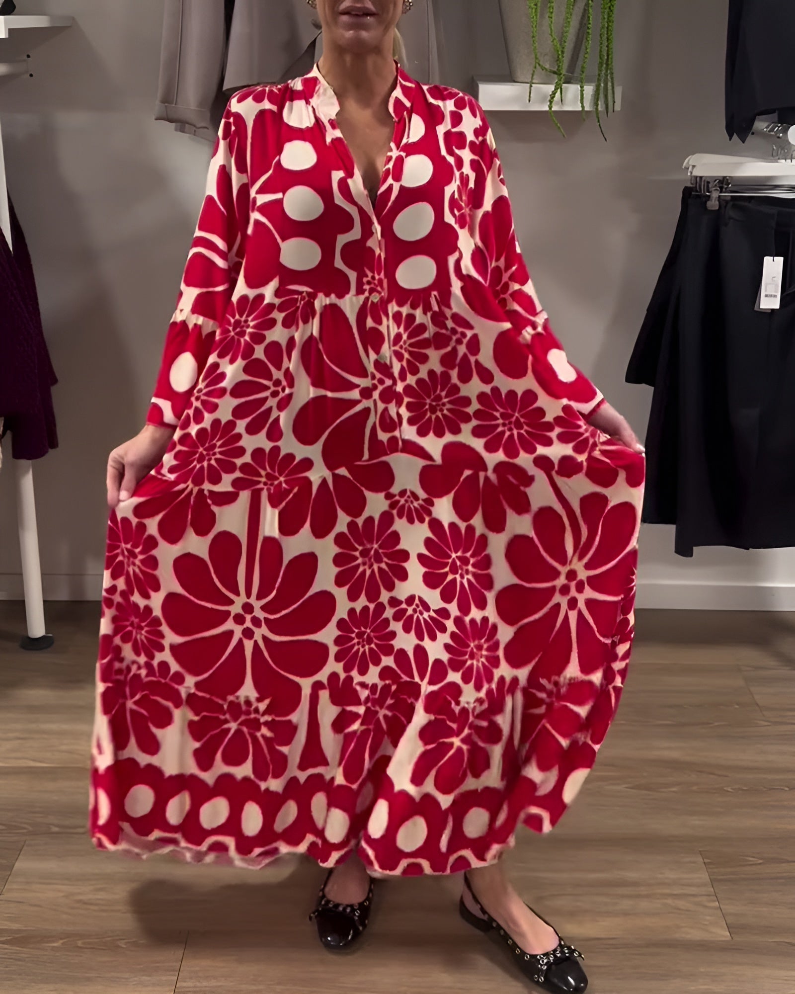 Marielle | Eleganta Maxi Kleita ar Ziediem