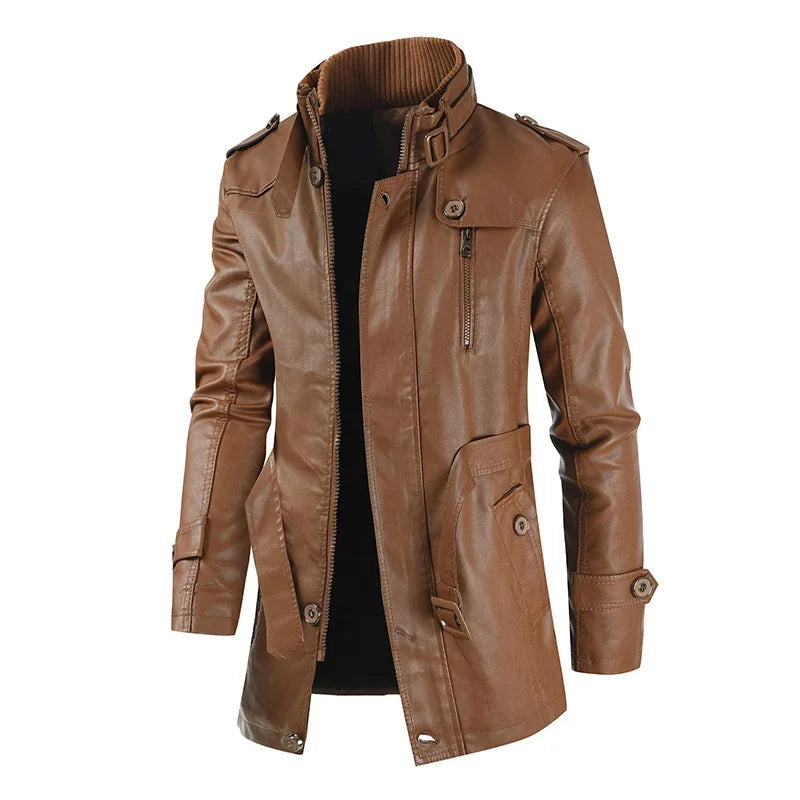 Elegants garais ādas motokrekls
