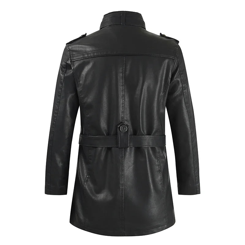 Elegants garais ādas motokrekls